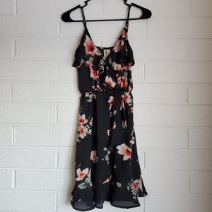 Black Floral Summer Dress
